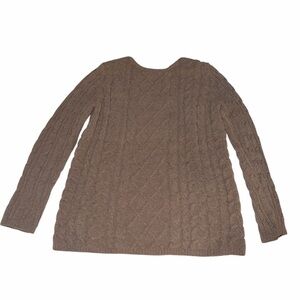 croft & barrow Brown Cable Crewneck Sweater